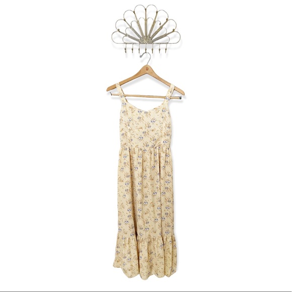 Goodnight Macaroon Yellow Floral Midi Dress - Picture 1 of 3